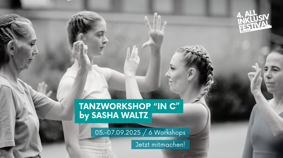 „In C“ von Sasha Waltz – Kostenloser Tanzworkshop im Rahmen des 4. all inklusiv Festivals Rostock